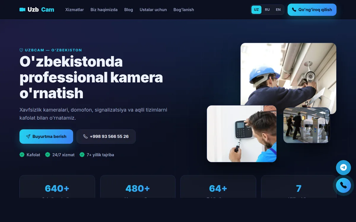 UzbCam.uz — Xavfsizlik tizimlari